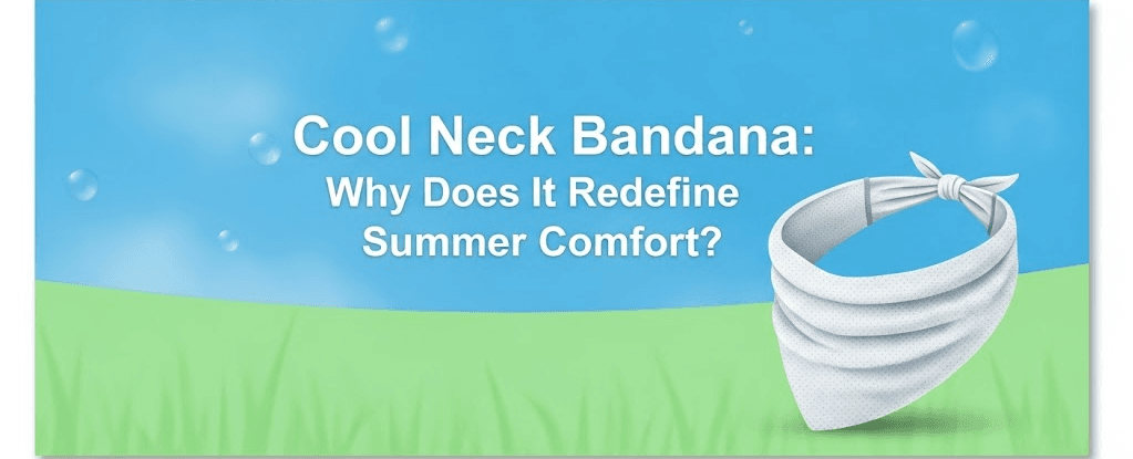Kool Bandana Reusable Cooling Neck Wrap - Just Soak In Water, Summer Headband