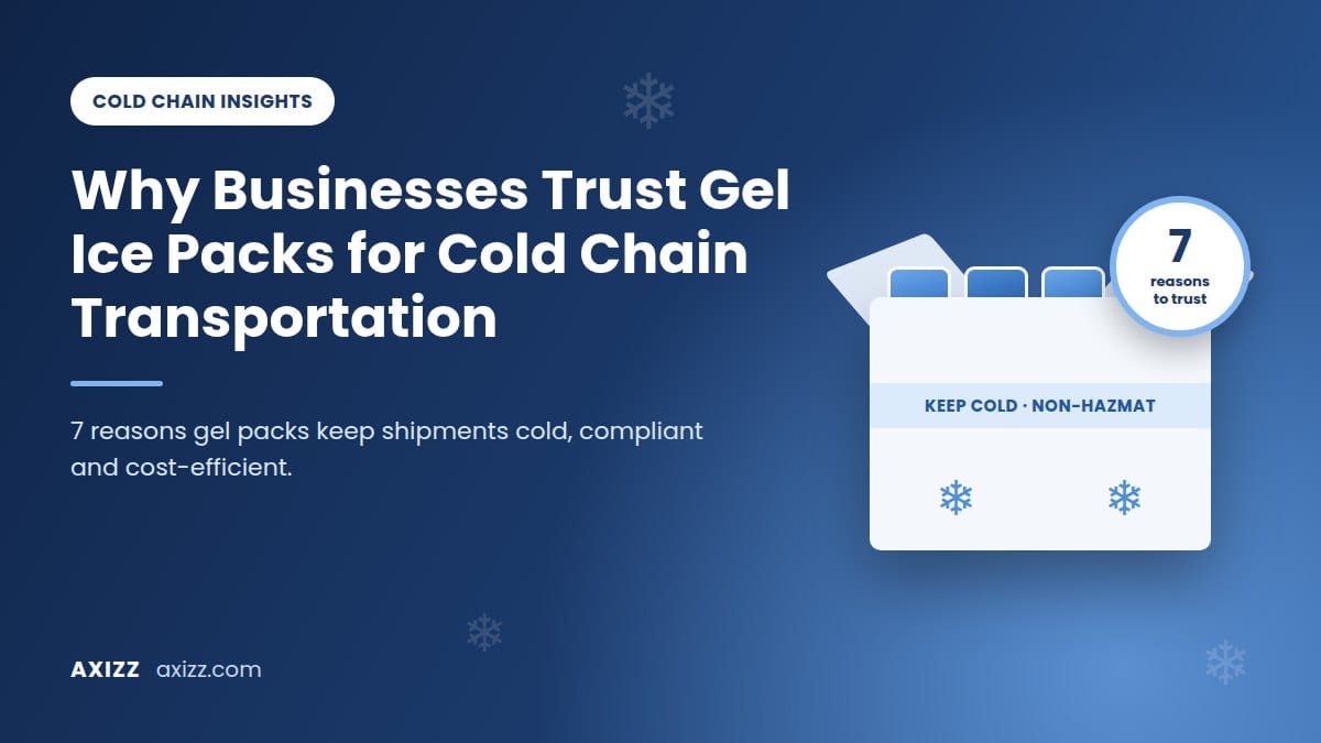 Cold chain packaging for e-commerce with gel ice packs