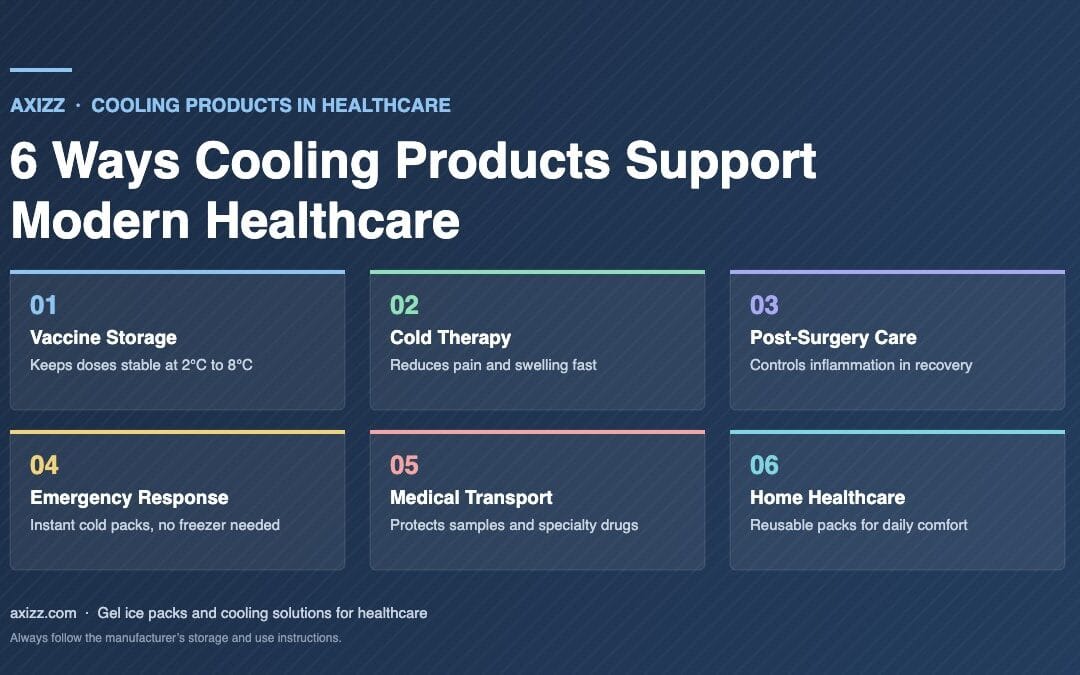 Cooling products in healthcare: 6 key uses including vaccine storage, cold therapy, post-surgery care, emergency response, medical transport and home healthcare