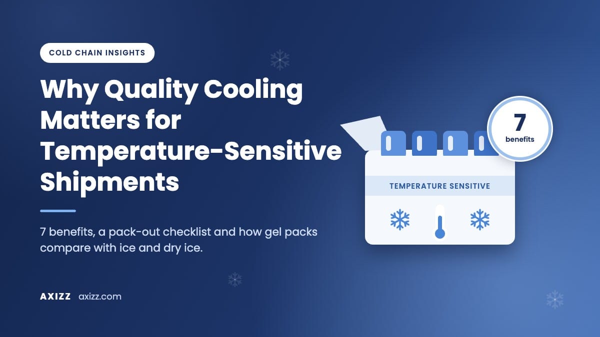 Temperature controlled packaging: insulated shipping box with gel ice packs for sensitive shipments